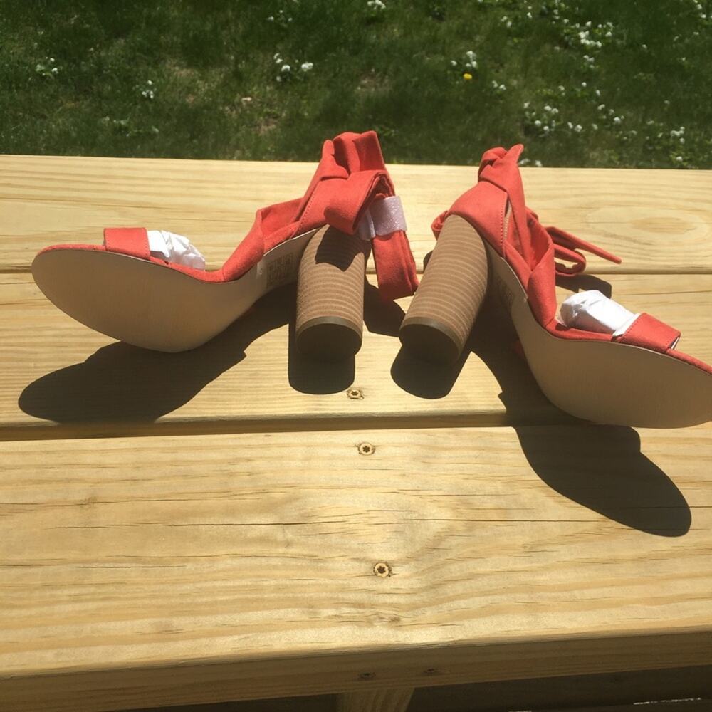 Call It Spring Defuria Ankle Wrap Sandal Orange 9 - Picture 13 of 14